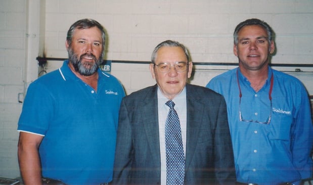 Art at 50 years of business, pictured with sons Bruce & Jerry in 2006