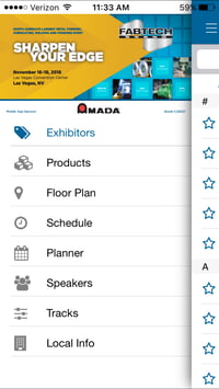 Fabtech16 App Homepage