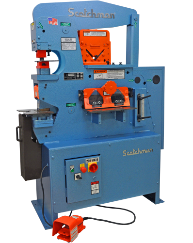 Scotchman USA made 50514-EC 50-ton single punch station hydraulic ironworker tool for metal working and fabrication