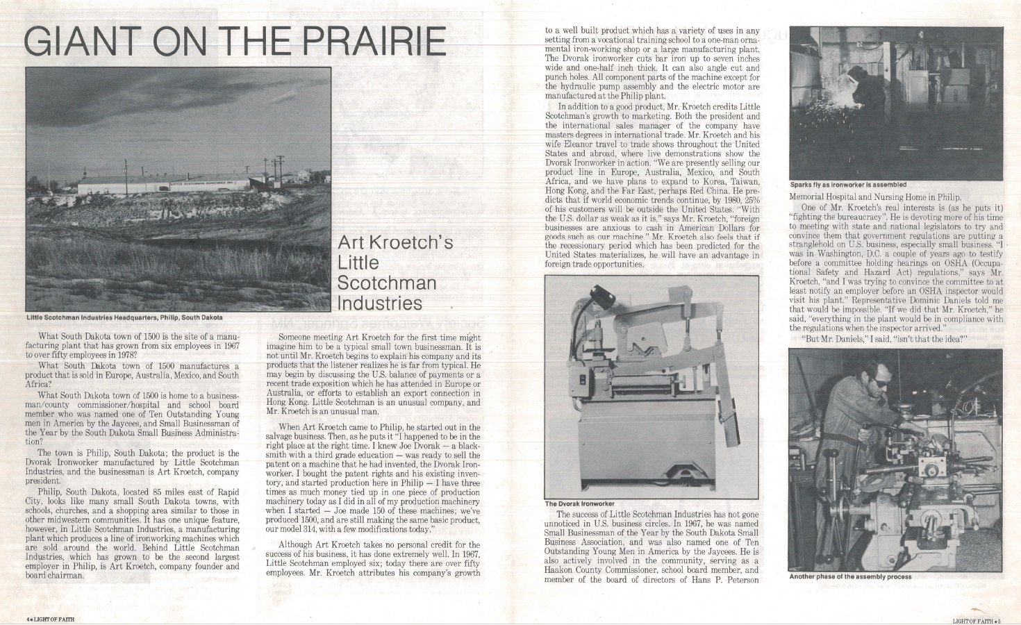 1979 - Giant on the Prairie - magazine article