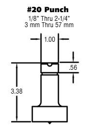 Ironworker Tooling: 3 - 3/4 Inch (3.75002692307692) Round Punch