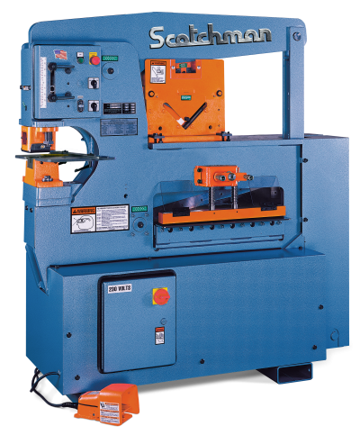 Scotchman USA made 6509 65-ton single punch station hydraulic ironworker tool for metal working and fabrication
